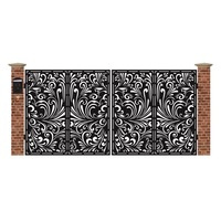 Poarta acces auto mare din tabla debitata cu plasma F120 3900x1940 mm