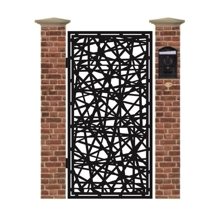 Poarta pietonala din tabla debitata cu plasma N280 1940 x 990 mm