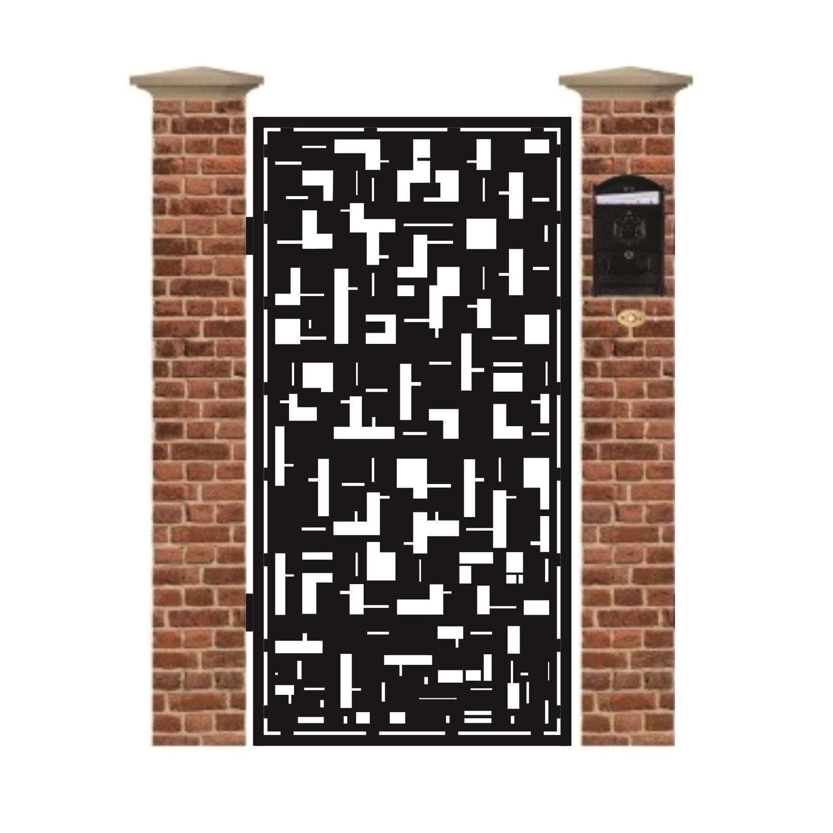 Poarta pietonala din tabla debitata cu plasma N342 1940 x 990 mm