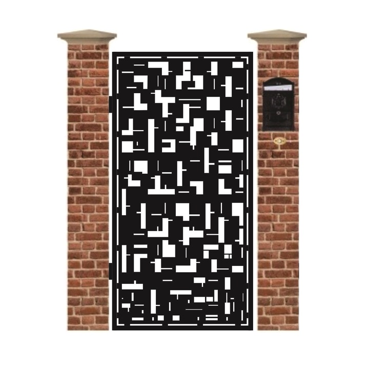 Poarta pietonala din tabla debitata cu plasma N342 1940 x 990 mm