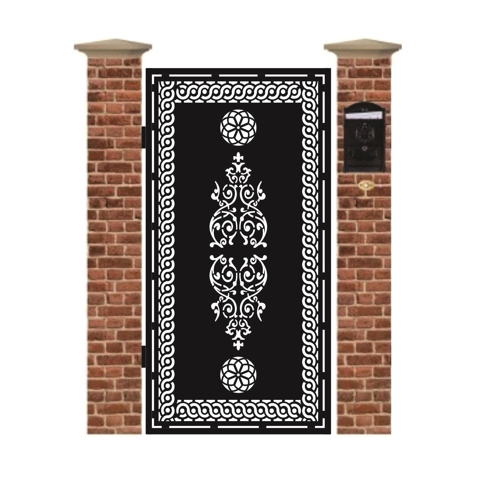 Poarta pietonala din tabla debitata cu plasma N368 1940 x 990 mm