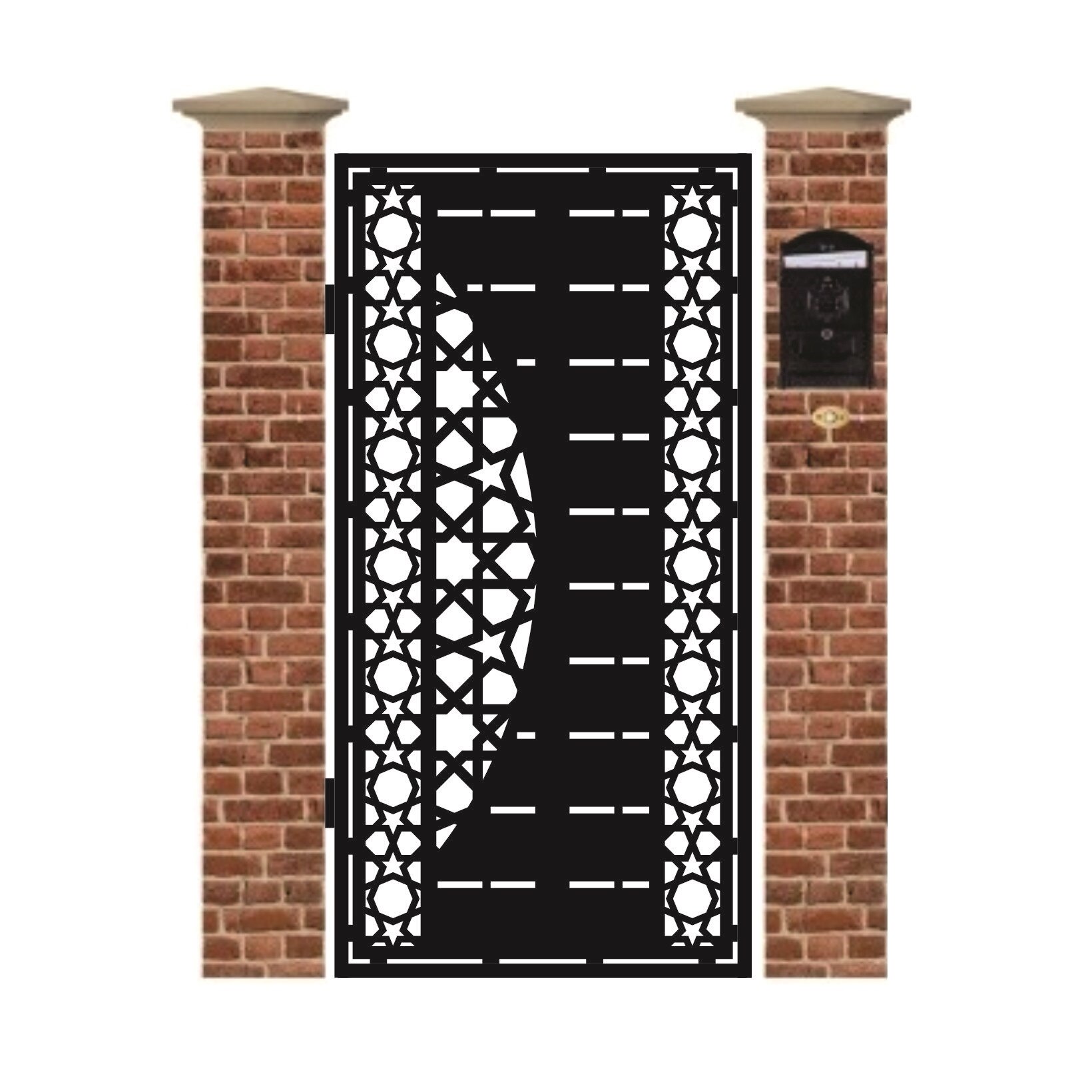 Poarta pietonala din tabla debitata cu plasma STARS 1940 x 990 mm