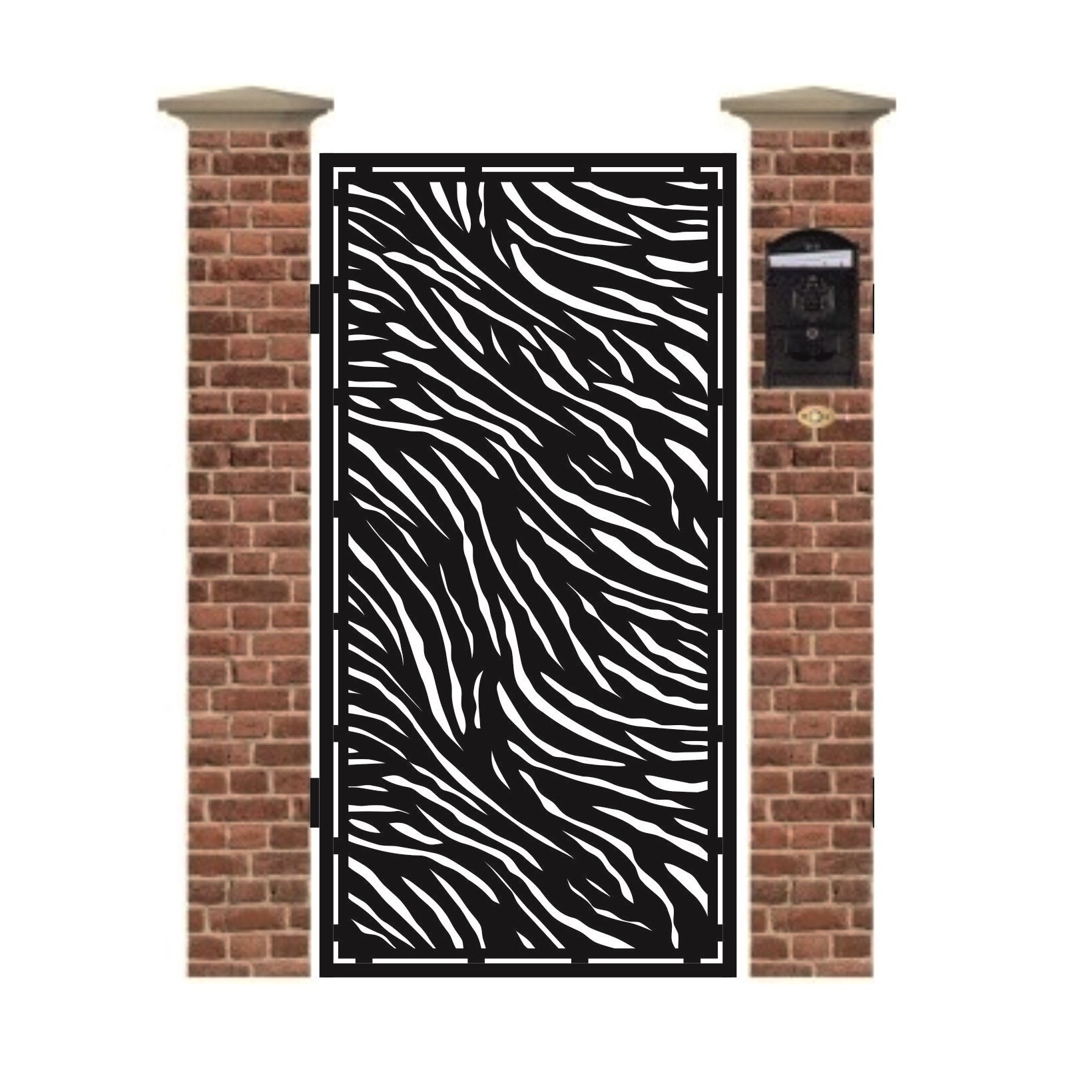 Poarta pietonala din tabla debitata cu plasma ZEBRA 1940 x 990 mm