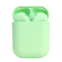 casti wireless bluetooth i12 macaron stereo cu functie apelare control muzica cutie incarcare inclusa android ios selling depotradio-fm aux sd card verde imagen 50_0_
0