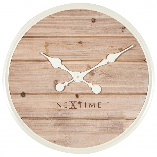 Ceas de perete NeXtime Plank 50cm, white