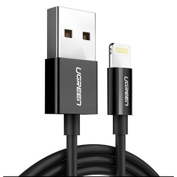 Cablu de date Lightning placat cu nichel UGREEN MFi 2 m NEGRU Cablu de date Lightning placat cu nichel UGREEN MFi 2 m NEGRU
