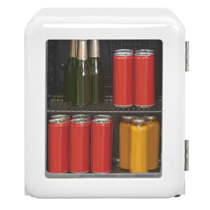 Frigider cu 1 usa Retro EXQUISIT RKB 05-14 A + G, 48 L, Consum 103 KWh/an, Alb