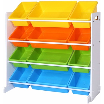 Organizator jucarii, SONGMICS, 86 cm x 26.5 cm x 78 cm, Multicolor GKR04W Organizator jucarii, SONGMICS, 86 cm x 26.5 cm x 78 cm, Multicolor GKR04W