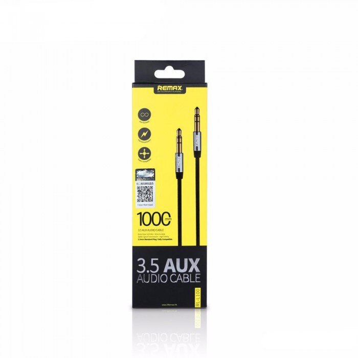 Cablu Audio Remax, Jack 3.5 mm Auxiliar, 1M, Negru