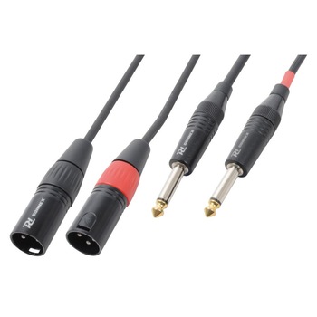 Cablu convertor 2x XLR tata - 2x 6.3 jack 6.3mm mono 3m Power Dynamics Cablu convertor 2x XLR tata - 2x 6.3 jack 6.3mm mono 3m Power Dynamics