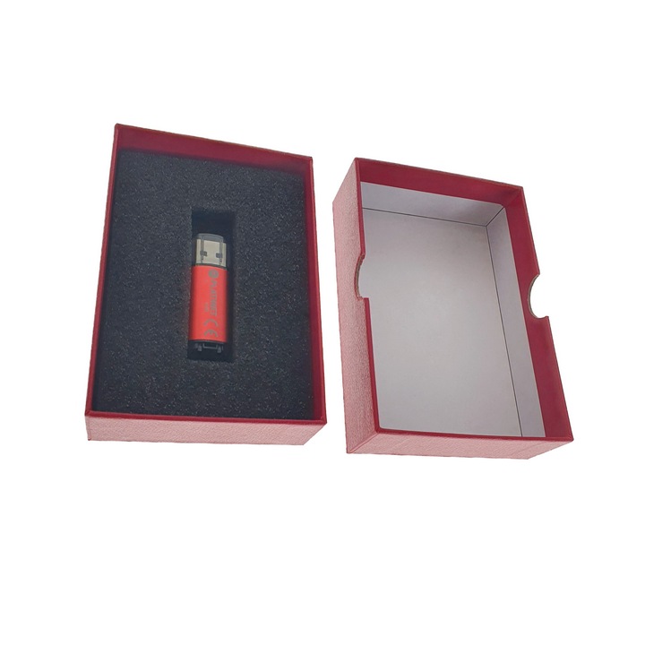 Platinet Pendrive Box 45157 Pendrive tároló, 120x84x32mm, fedéllel, piros