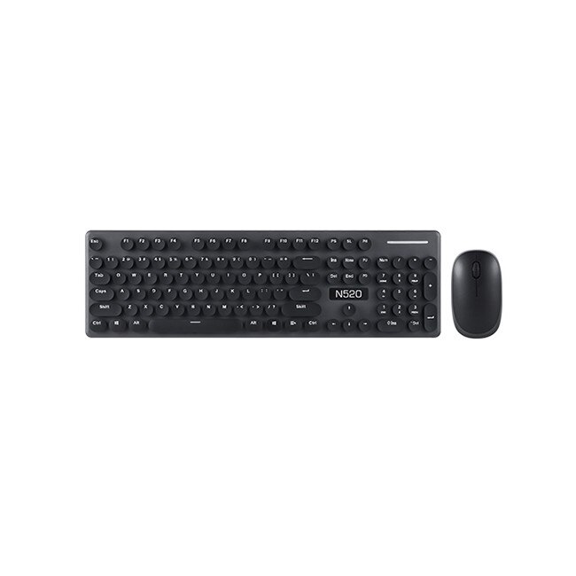 Kit Tastatura si Mouse Wireless BK520, USB, 104 taste, negru