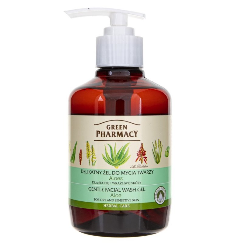 Gel delicat de spalare a fetei Aloes Green Pharmacy 270 ml
