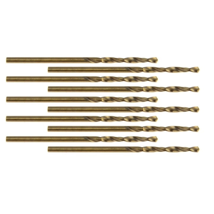 Set burghie pentru metal cu cobalt HSS 2,5mm 10 piese, GEKO G37025