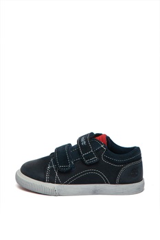 Timberland, Pantofi sport de piele cu velcro Glastenbury, bleumarin inchis, alb, 22 EU Timberland, Pantofi sport de piele cu velcro Glastenbury, bleumarin inchis, alb, 22 EU