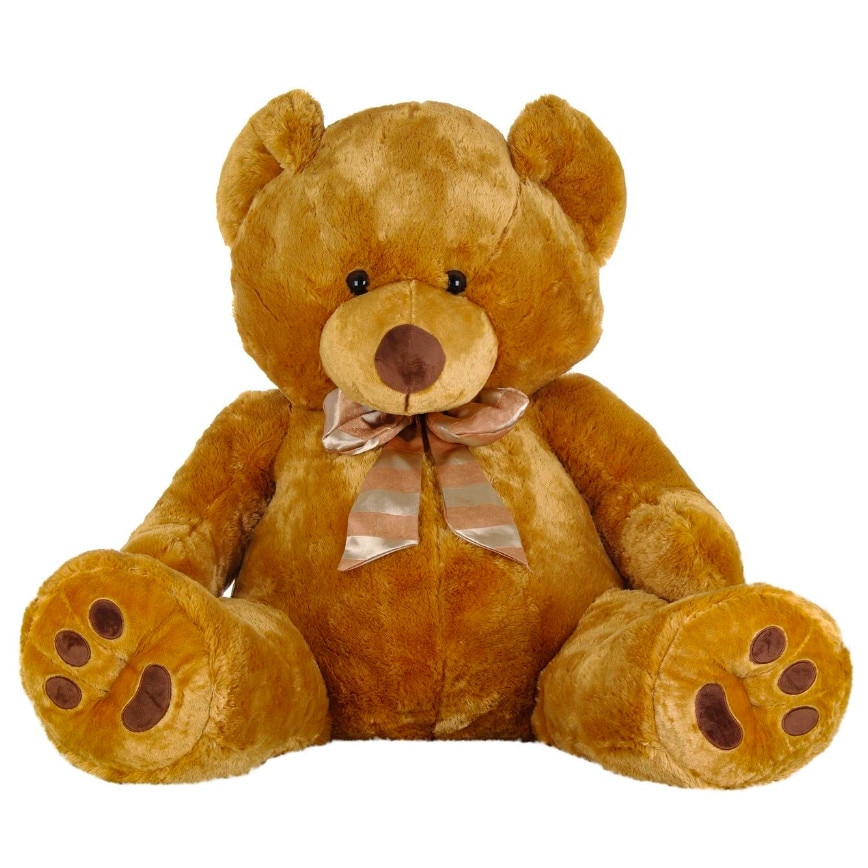 Ursulet cu fundita, din plus, Zola®, Maro, 85 cm