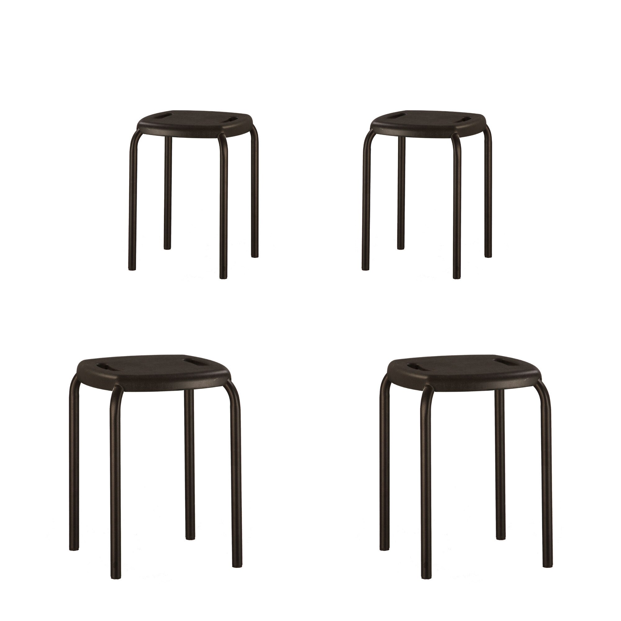 Set 4 scaune bucatarie BOOM Black, Negru