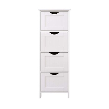 Dulap pentru baie, VASAGLE, unitate de depozitare cu 4 sertare, 30 x 30 x 82 cm, pentru Sufragerie, Bucatarie si Hol, Alb LHC40W Dulap pentru baie, VASAGLE, unitate de depozitare cu 4 sertare, 30 x 30 x 82 cm, pentru Sufragerie, Bucatarie si Hol, Alb LHC40W