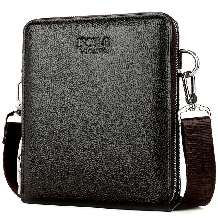 Geanta Barbati Vicuna Polo Onell, Piele, Maro