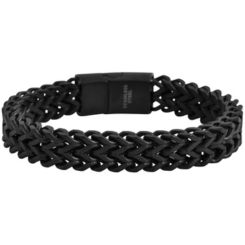 Bratara unisex, Akzent, neagra, inox, 19cm Bratara unisex, Akzent, neagra, inox, 19cm