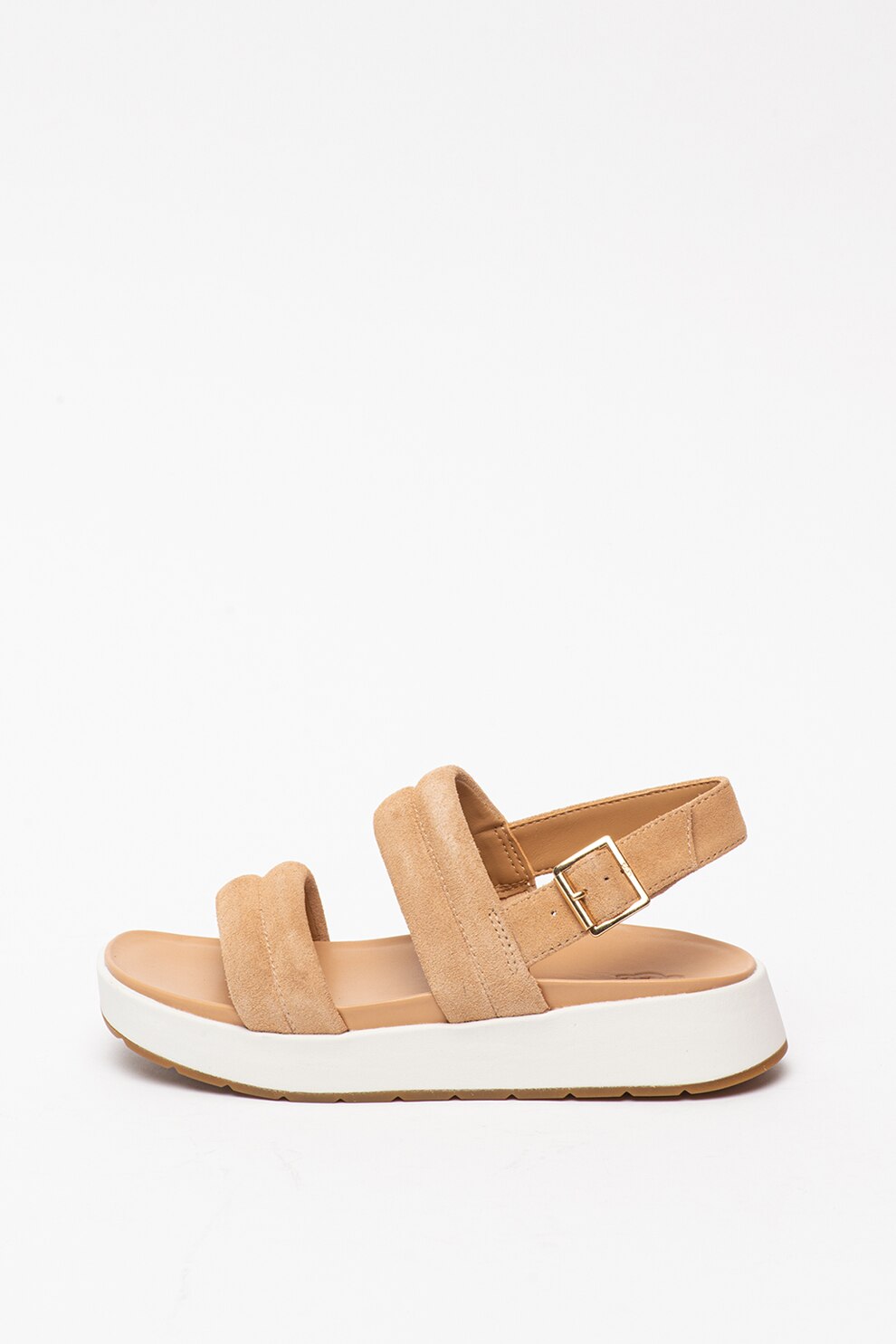 UGG, Sandale din piele intoarsa Lynnden, Piersica, 5