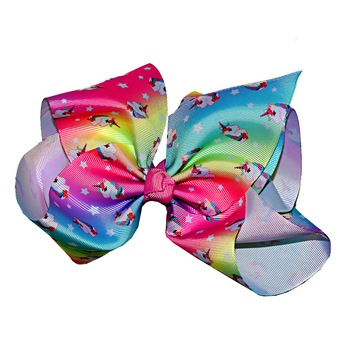 Clama cu funda pentru fete, supra-dimensionata (15 x 15 cm) tip Jojo Siwa Clama cu funda pentru fete, supra-dimensionata (15 x 15 cm) tip Jojo Siwa