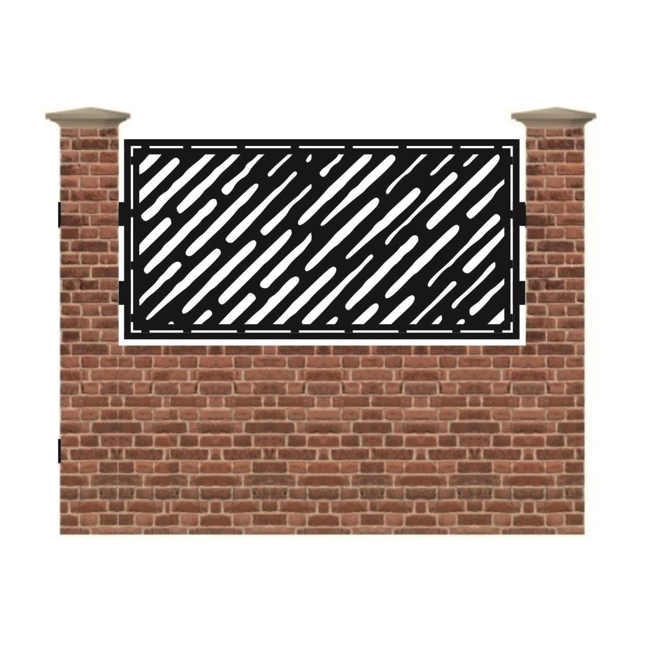 Panou de gard mic din tabla debitata cu plasma N283 990x1940 mm