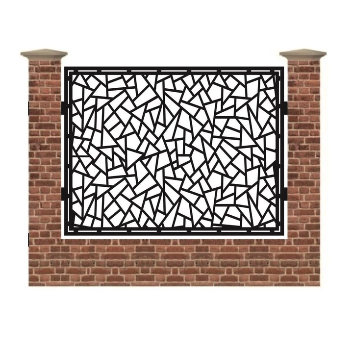 Panou de gard mare din tabla debitata cu plasma VITRALIU 1500x1940 mm