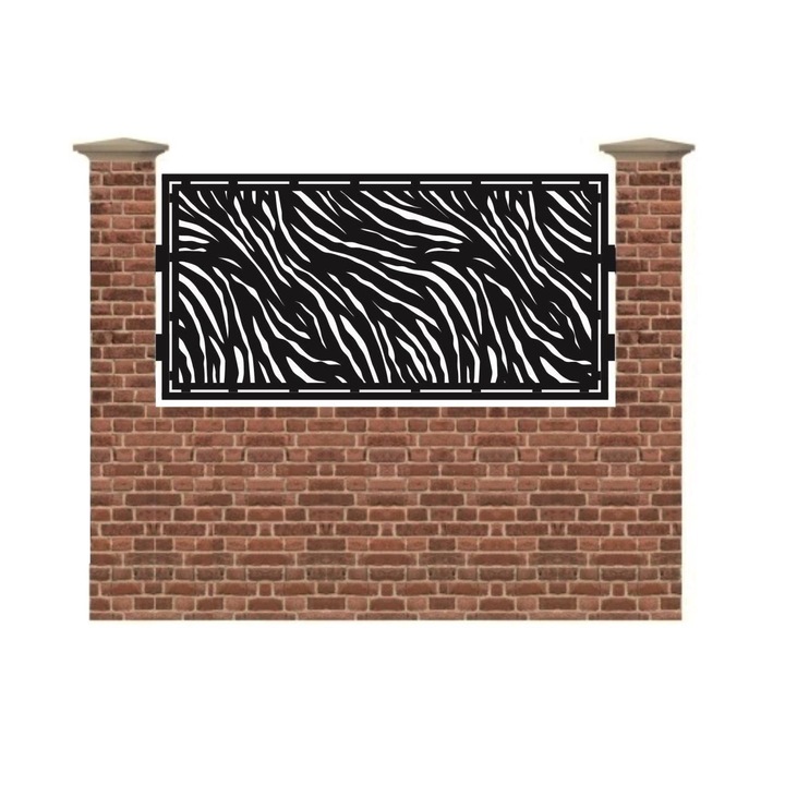 Panou de gard mic din tabla debitata cu plasma ZEBRA 990x1940 mm