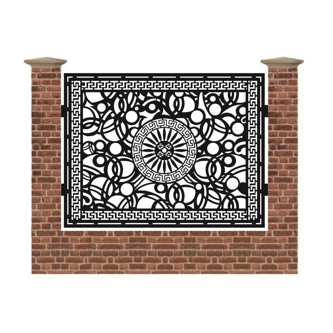 Panou de gard mare din tabla debitata cu plasma GRECIA 1500x1940 mm
