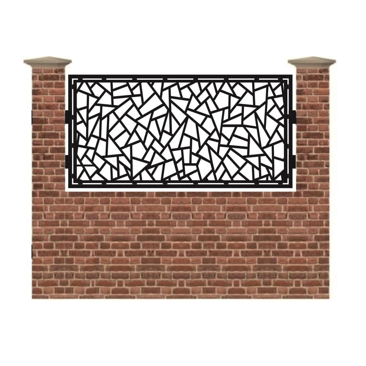 Panou de gard mic din tabla debitata cu plasma VITRALIU 990x1940 mm