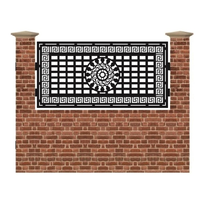 Panou de gard mic din tabla debitata cu plasma N256 990x1940 mm