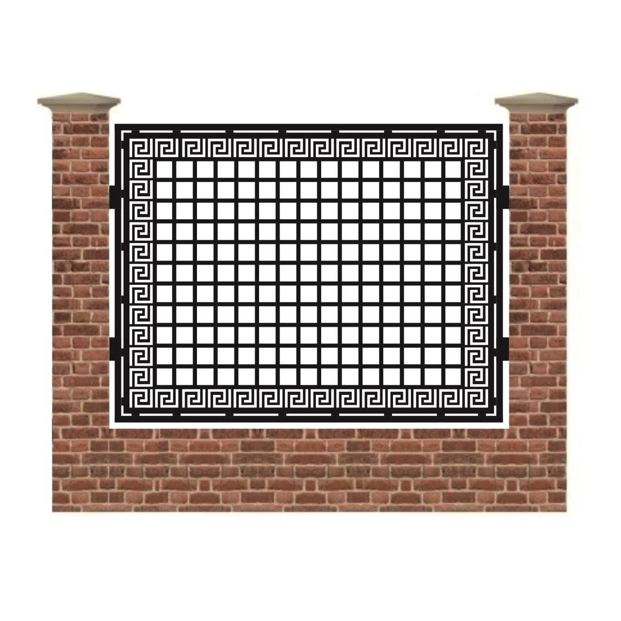 Panou de gard mare din tabla debitata cu plasma F158 1500x1940 mm