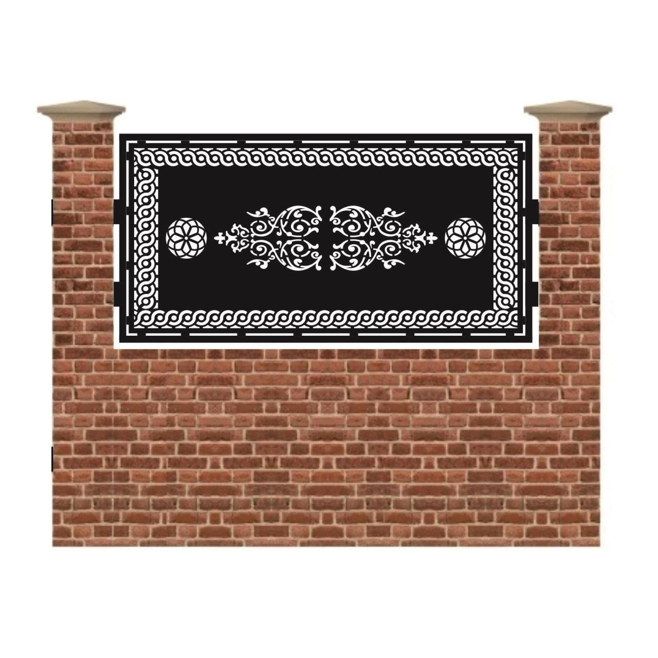 Panou de gard mic din tabla debitata cu plasma N368 990x1940 mm