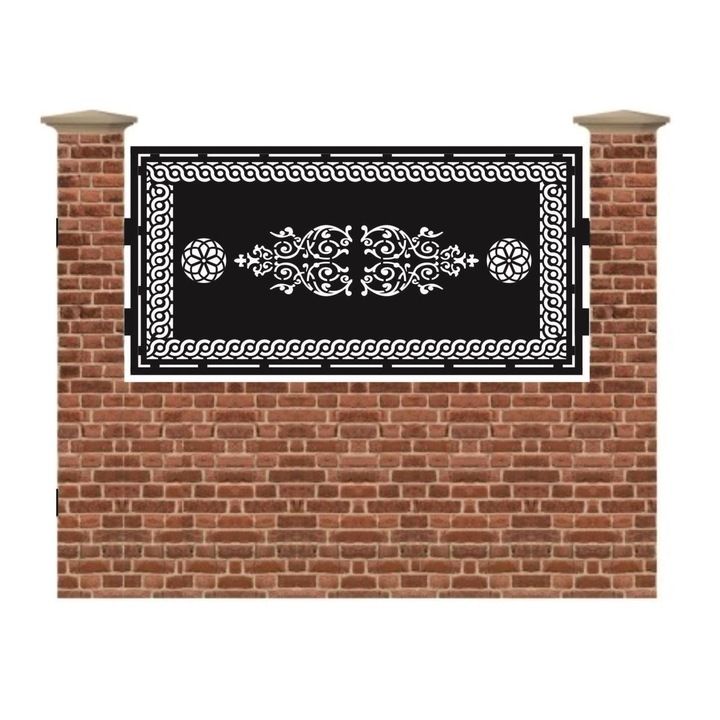 Panou de gard mic din tabla debitata cu plasma N368 990x1940 mm