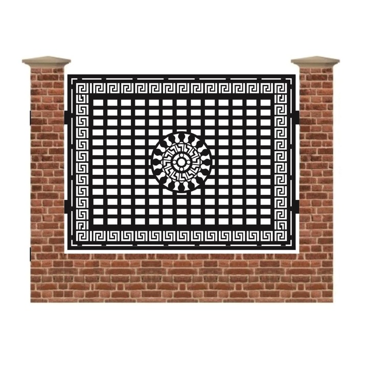 Panou de gard mare din tabla debitata cu plasma N256 1500x1940 mm