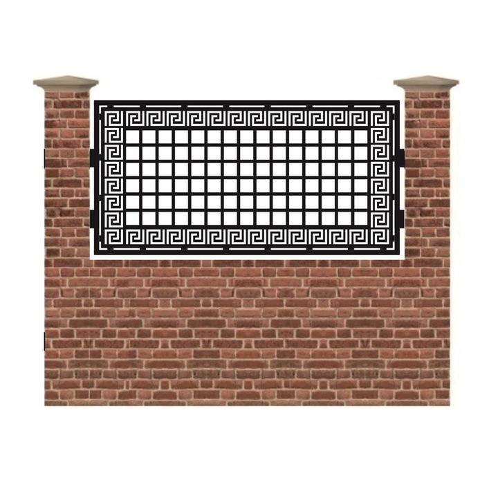 Panou de gard mic din tabla debitata cu plasma F158 990x1940 mm