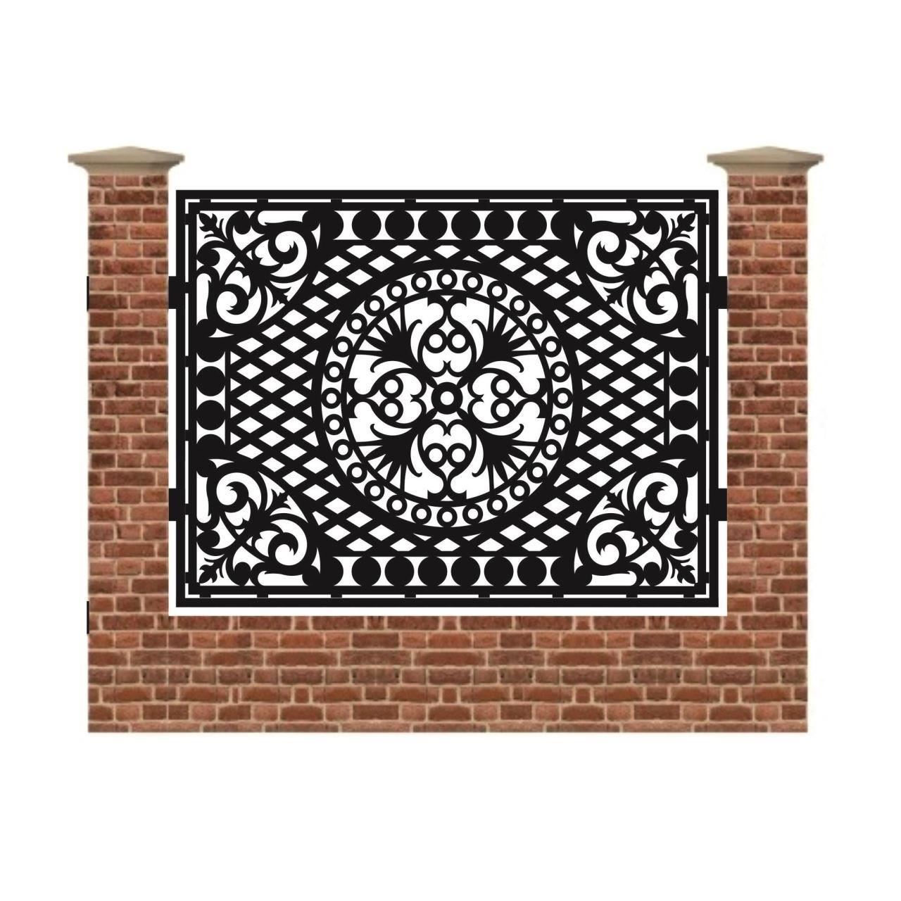 Panou de gard mare din tabla debitata cu plasma N348 1500x1940 mm