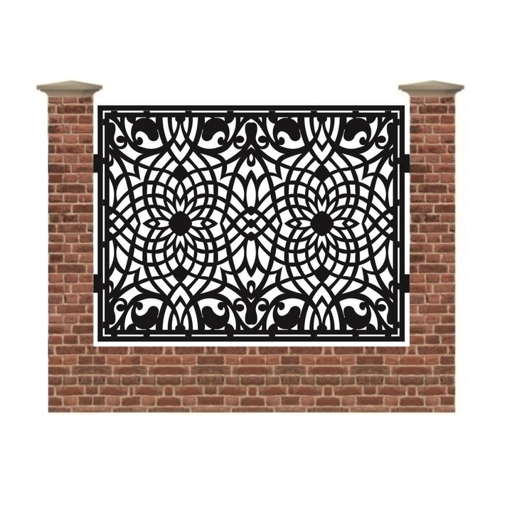 Panou de gard mare din tabla debitata cu plasma MAX 2 1500x1940 mm