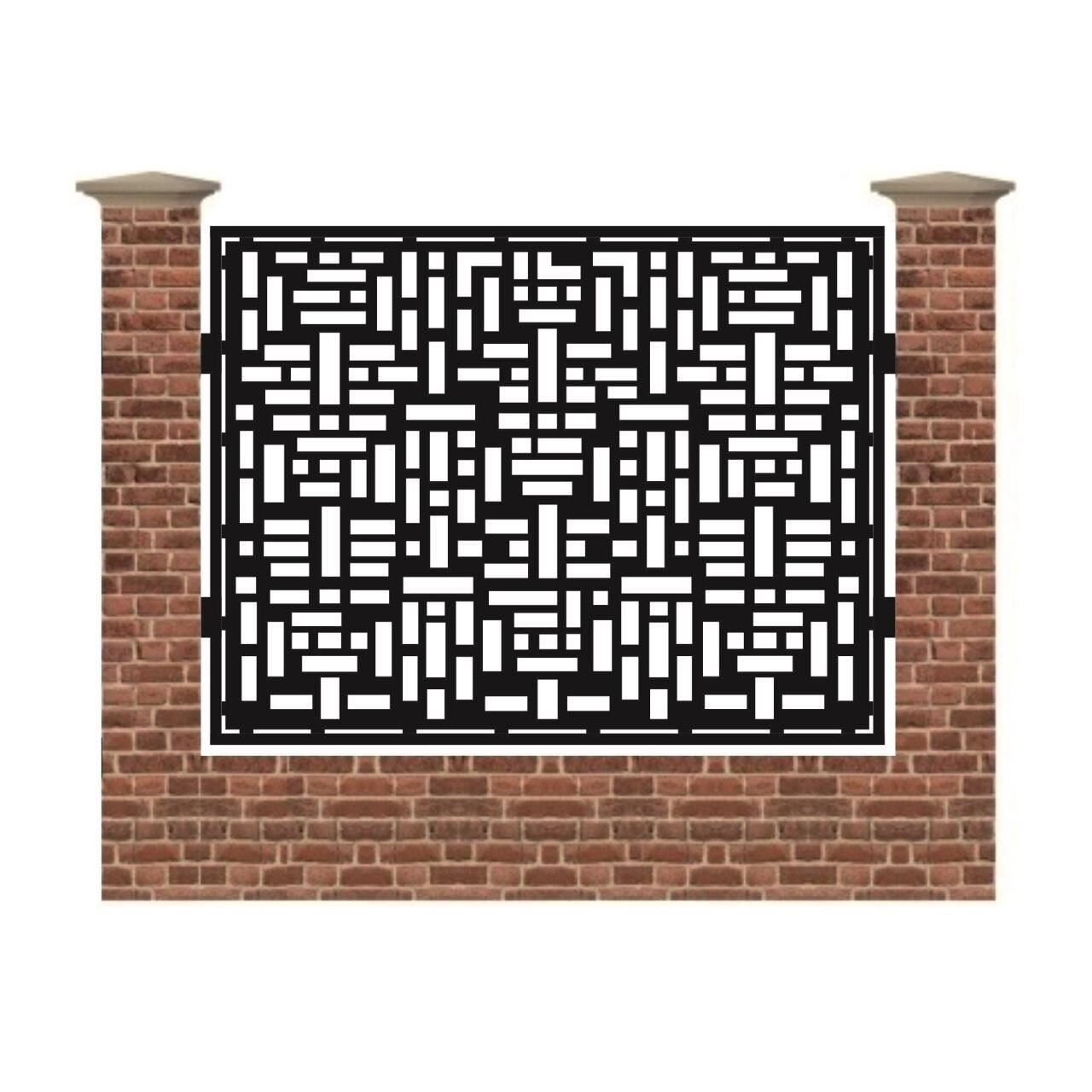 Panou de gard mare din tabla debitata cu plasma N219 1500x1940 mm