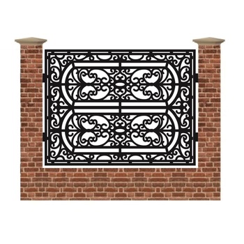 Panou de gard mare din tabla debitata cu plasma ELEGANT 1500x1940 mm Panou de gard mare din tabla debitata cu plasma ELEGANT 1500x1940 mm