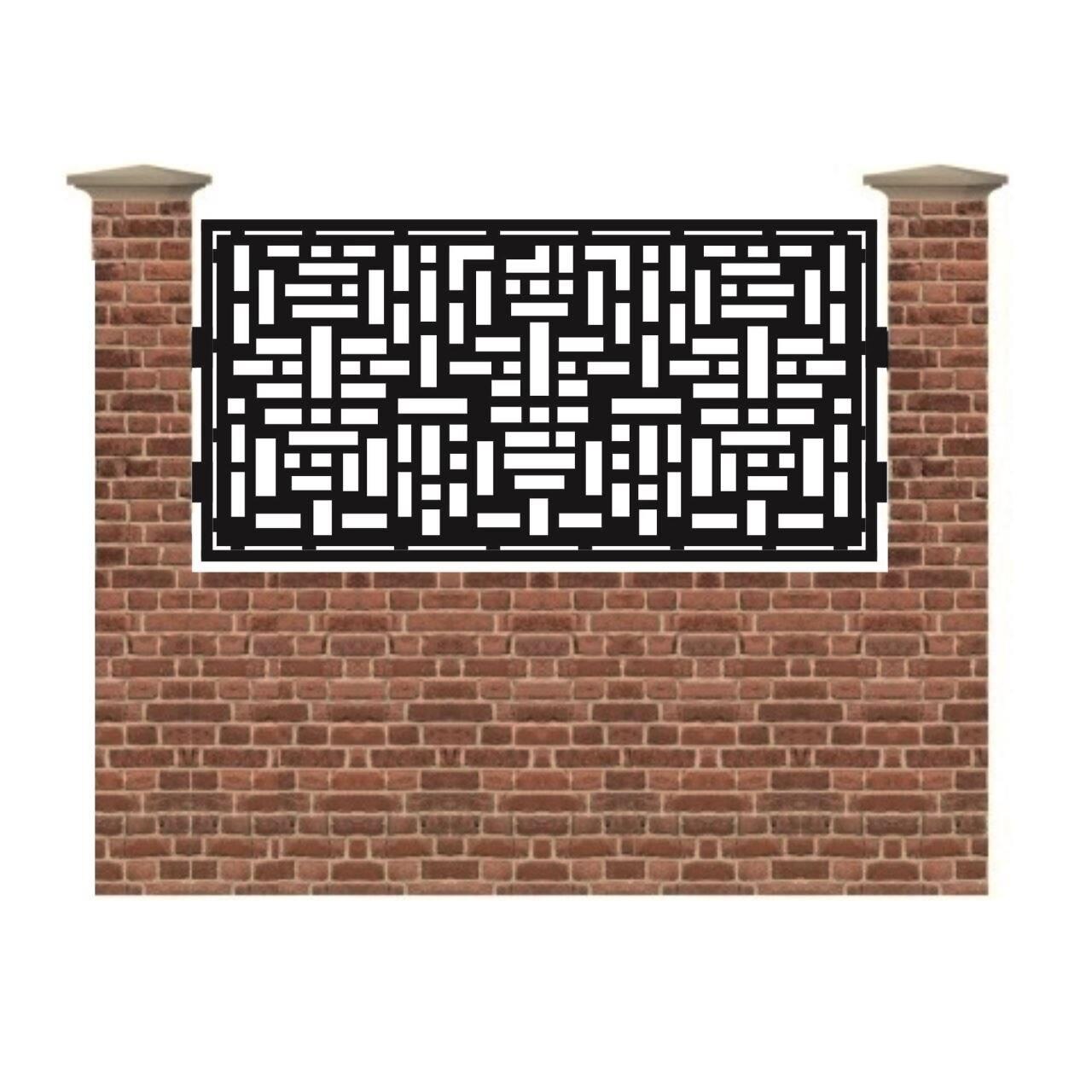 Panou de gard mic din tabla debitata cu plasma N219 990x1940 mm