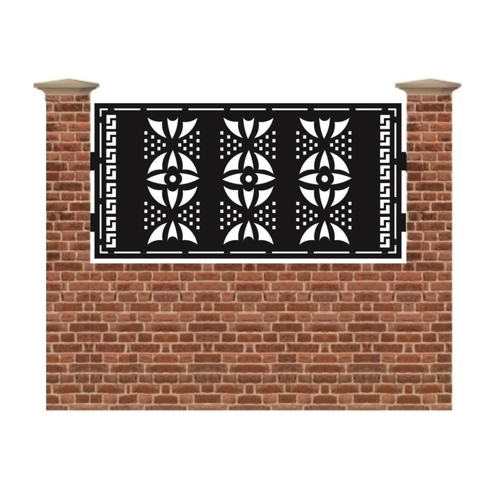 Panou de gard mic din tabla debitata cu plasma F130 990x1940 mm