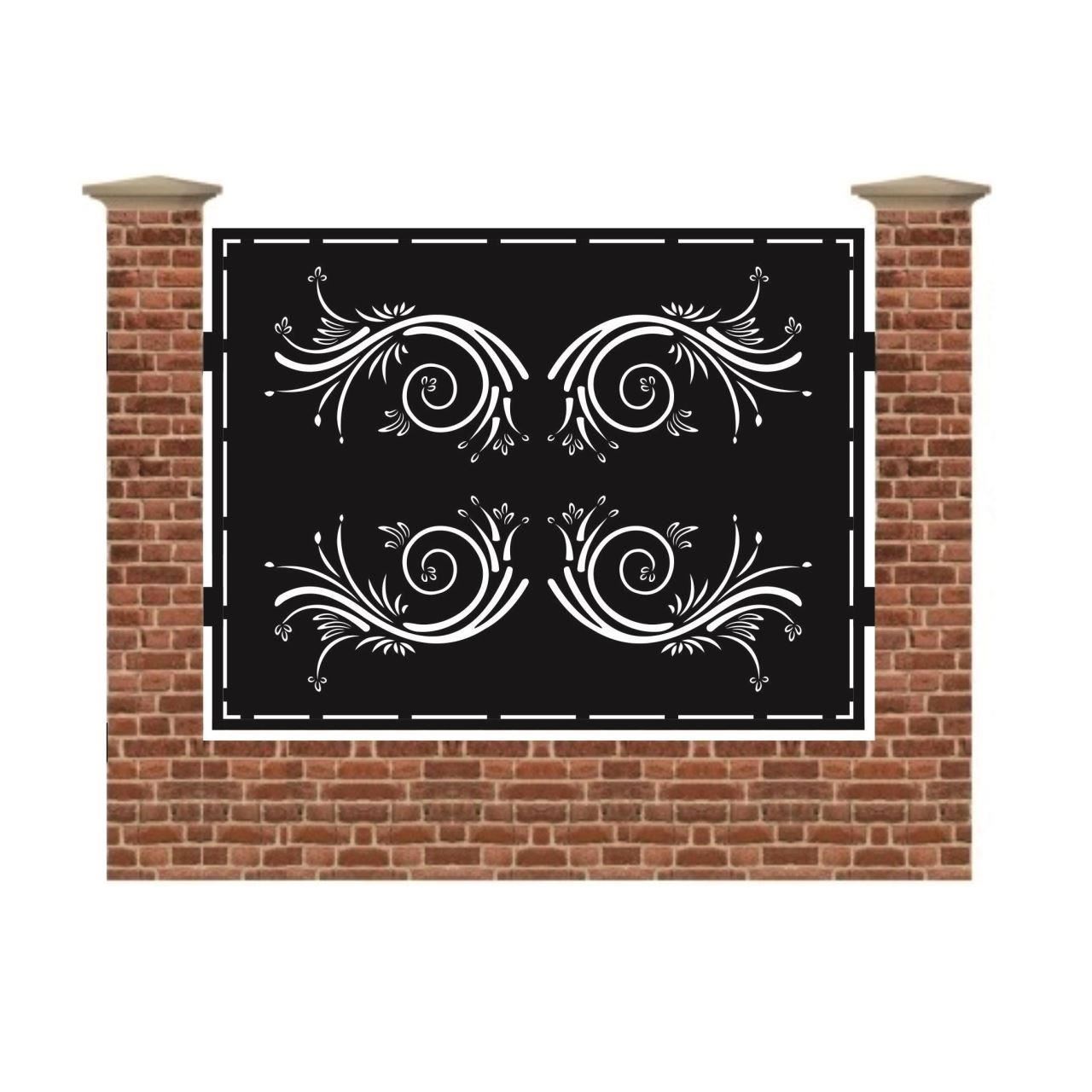 Panou de gard mare din tabla debitata cu plasma MAX 16 1500x1940 mm