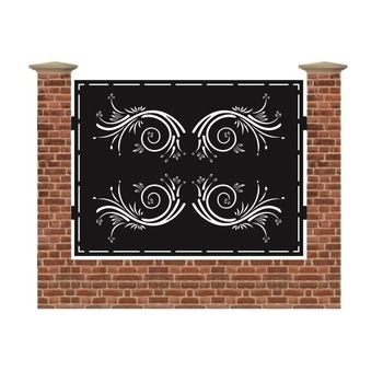 Panou de gard mare din tabla debitata cu plasma MAX 16 1500x1940 mm Panou de gard mare din tabla debitata cu plasma MAX 16 1500x1940 mm