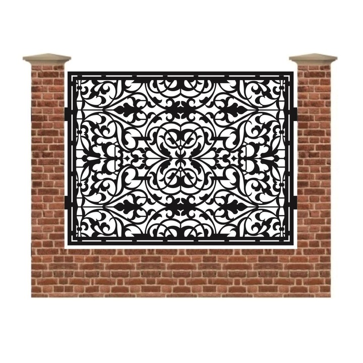 Panou de gard mare din tabla debitata cu plasma MAX 50 1500x1940 mm