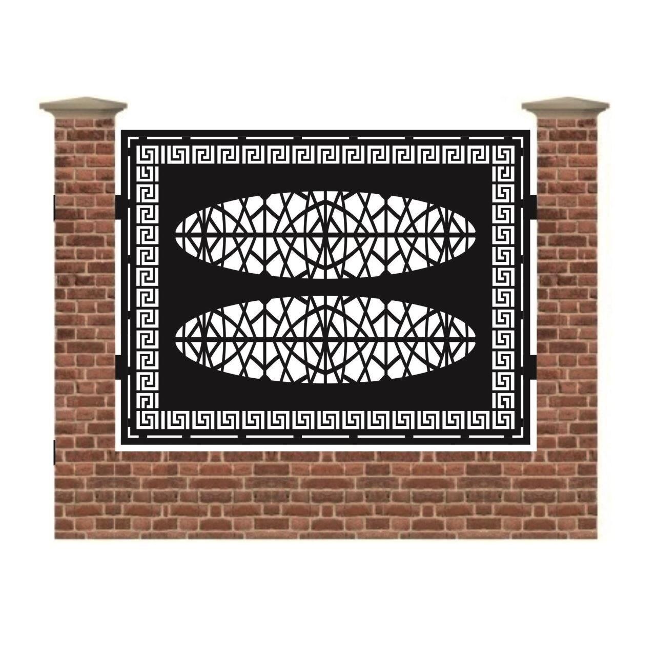 Panou de gard mare din tabla debitata cu plasma A12 1500x1940 mm