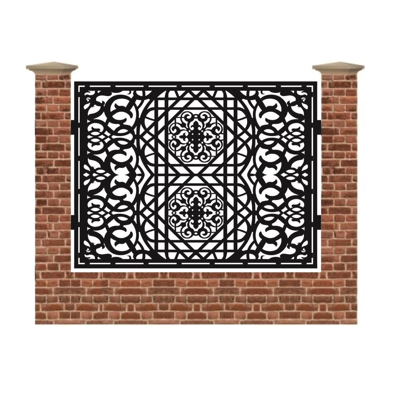 Panou de gard mare din tabla debitata cu plasma MAX 61 1500x1940 mm