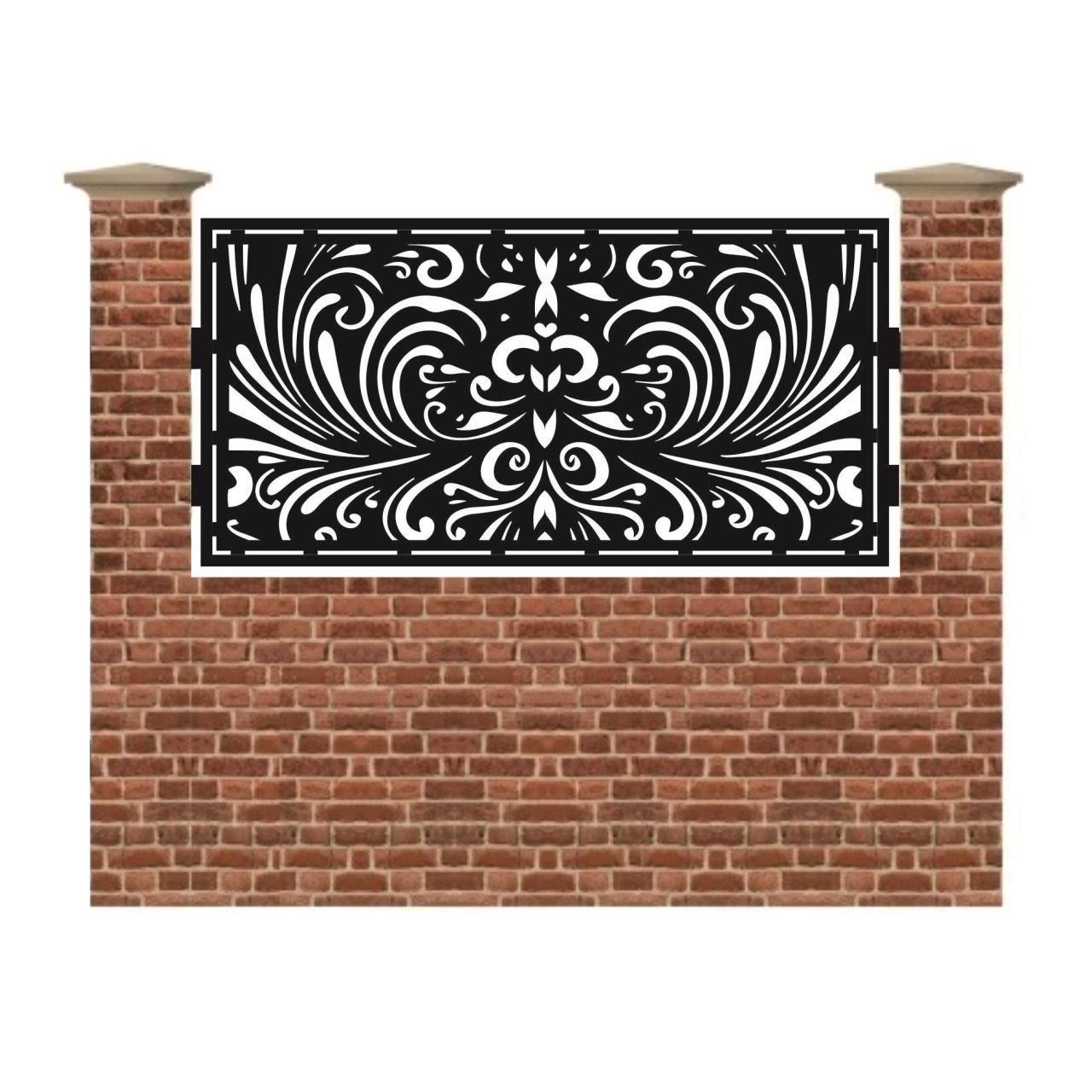 Panou de gard mic din tabla debitata cu plasma F120 990x1940 mm