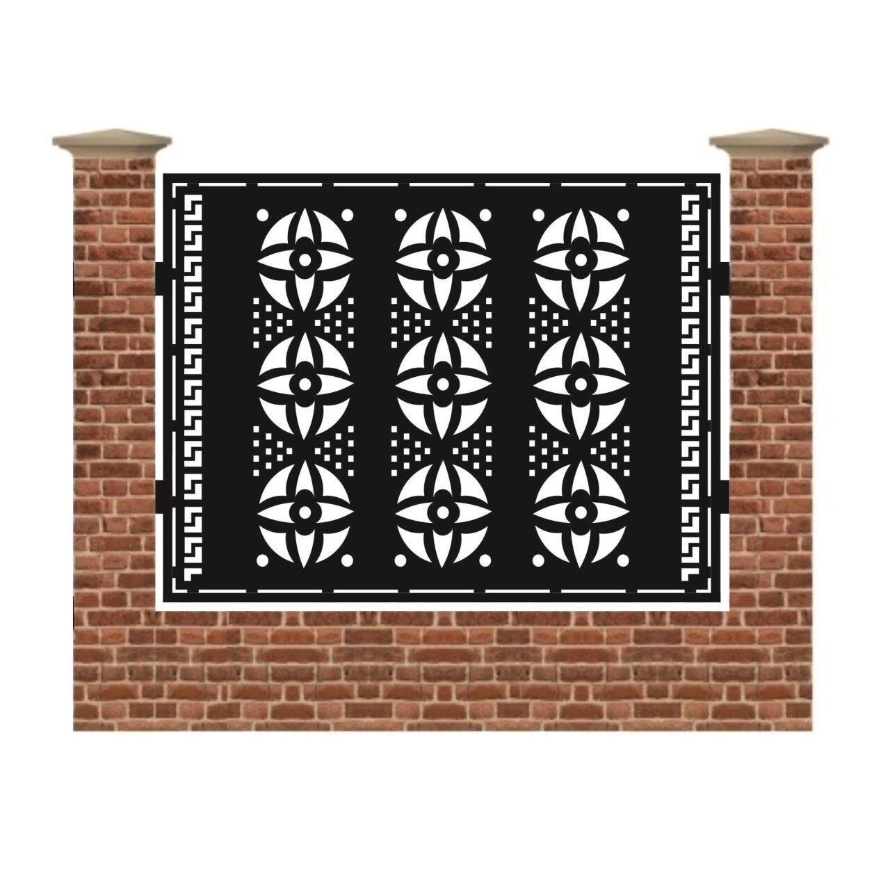 Panou de gard mare din tabla debitata cu plasma F130 1500x1940 mm